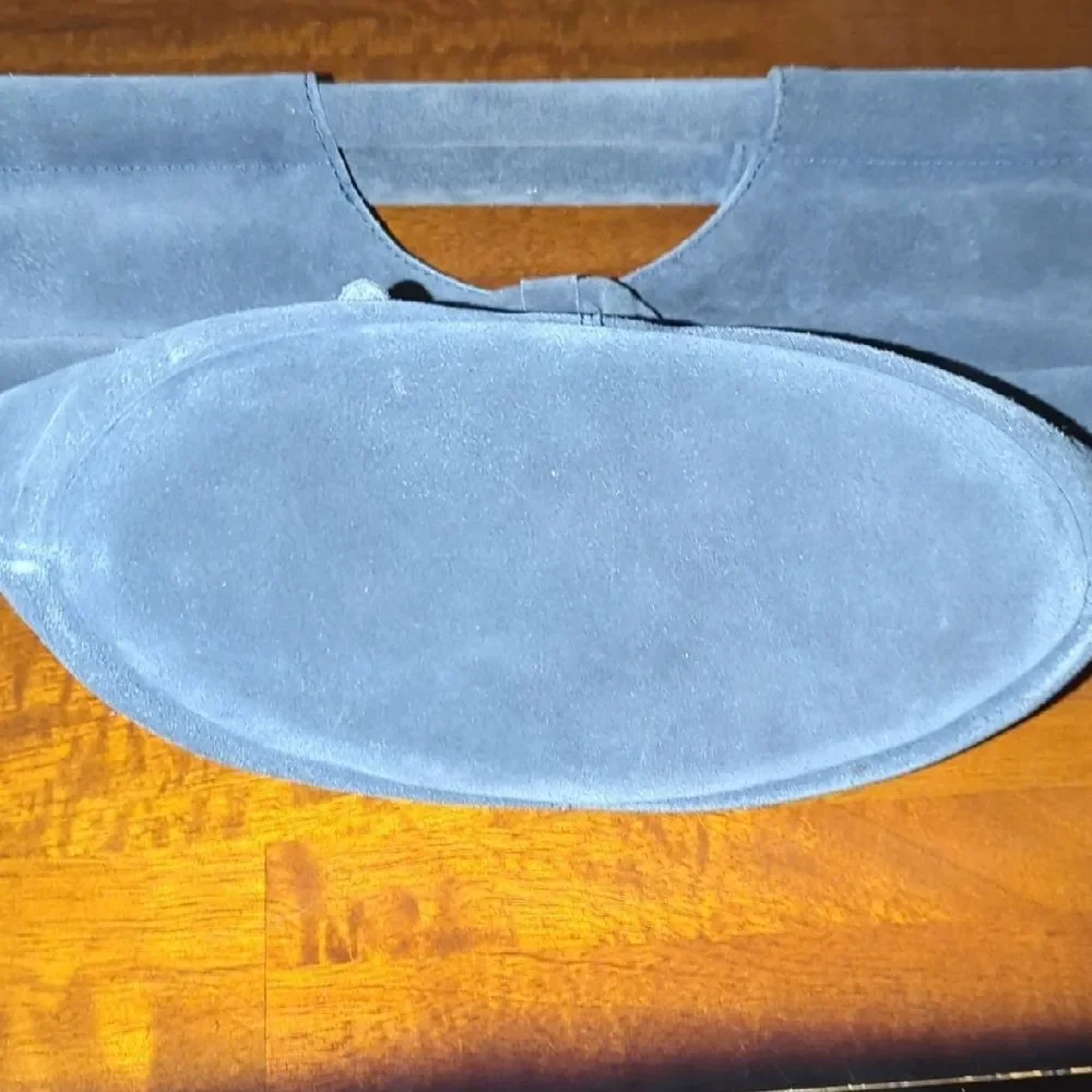 Anthropologie Blue Suede Handbag